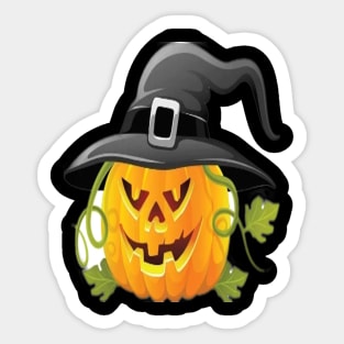 Pumpkin with a hat Sticker